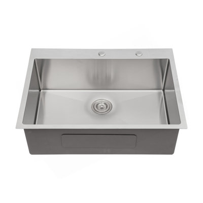 33X22x10"Drop-In Single Bowl Stainless Steel Kitchen Sink