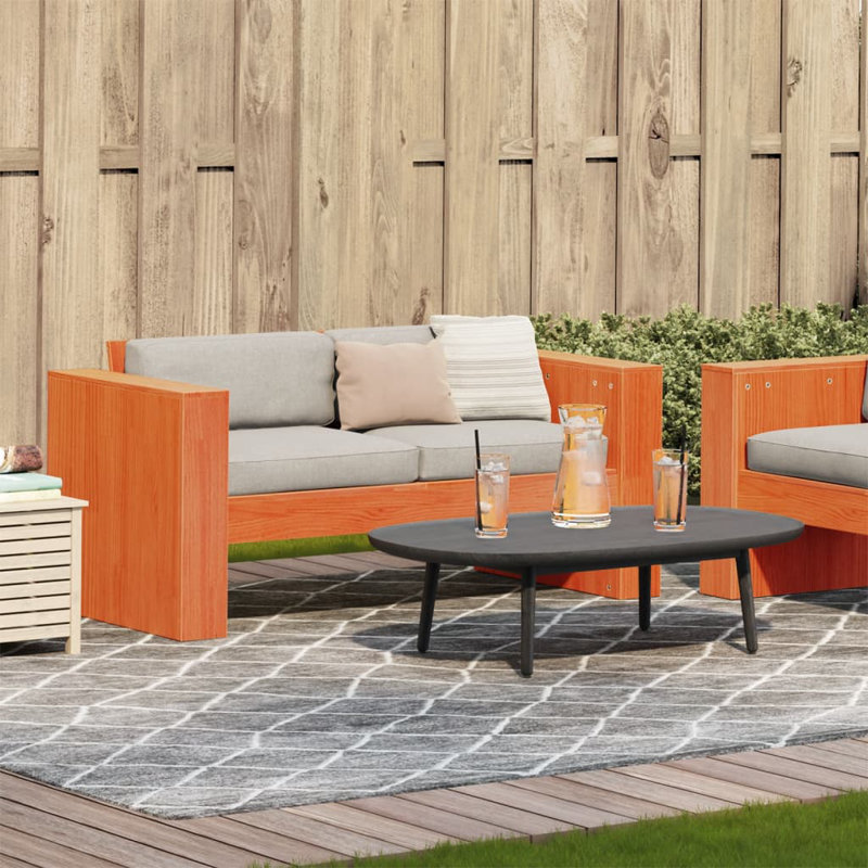 Vernia Garden Sofa Solid Wood Pine, Wax Brown