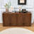 Modern Wavy Sideboard with Curved Contour Design Storage Cabinet and 4-Door Versatile Storage-369716391