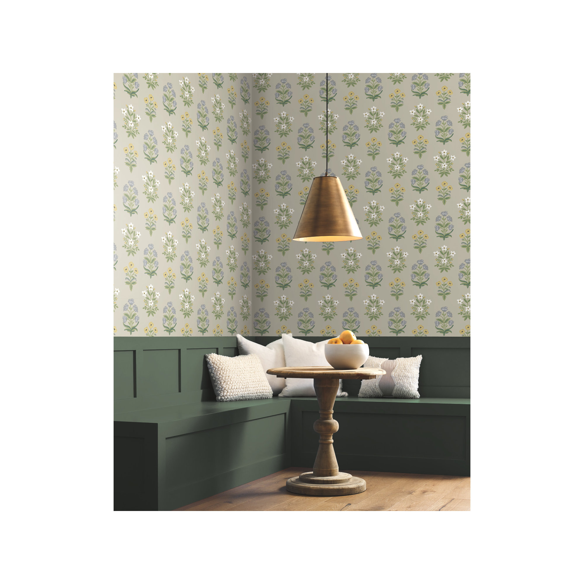 Rifle Paper Co. Mughal 27" L x 27" W Smooth Wallpaper Roll, Linen