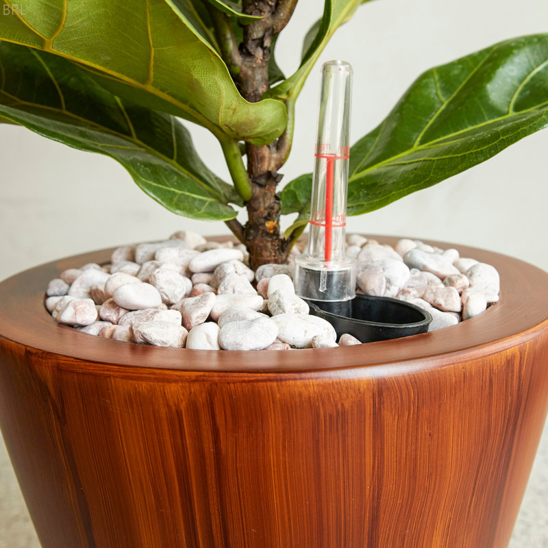 Ensemble de 2 pots à fleurs, Marron foncé