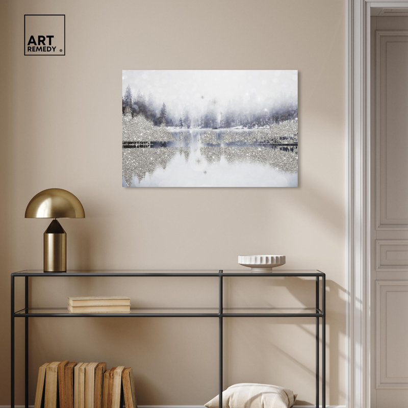 «Forest Forest Sparkle Canvas Glam Winter» par Art Remedy, Toile tendue, H 20 po x l 30 po