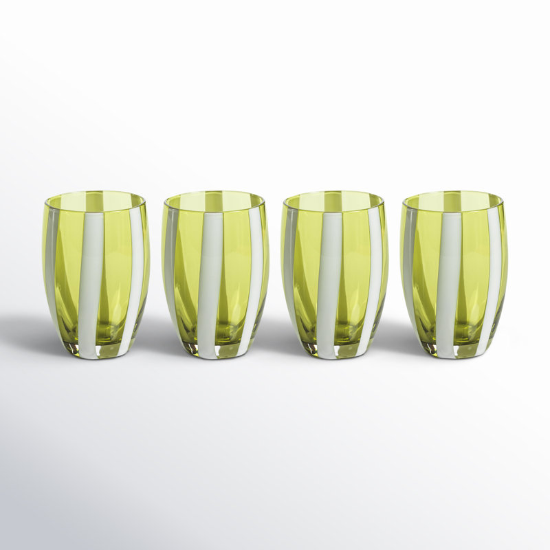 Verres sans pied Brasilia, ensemble de 4, Vert