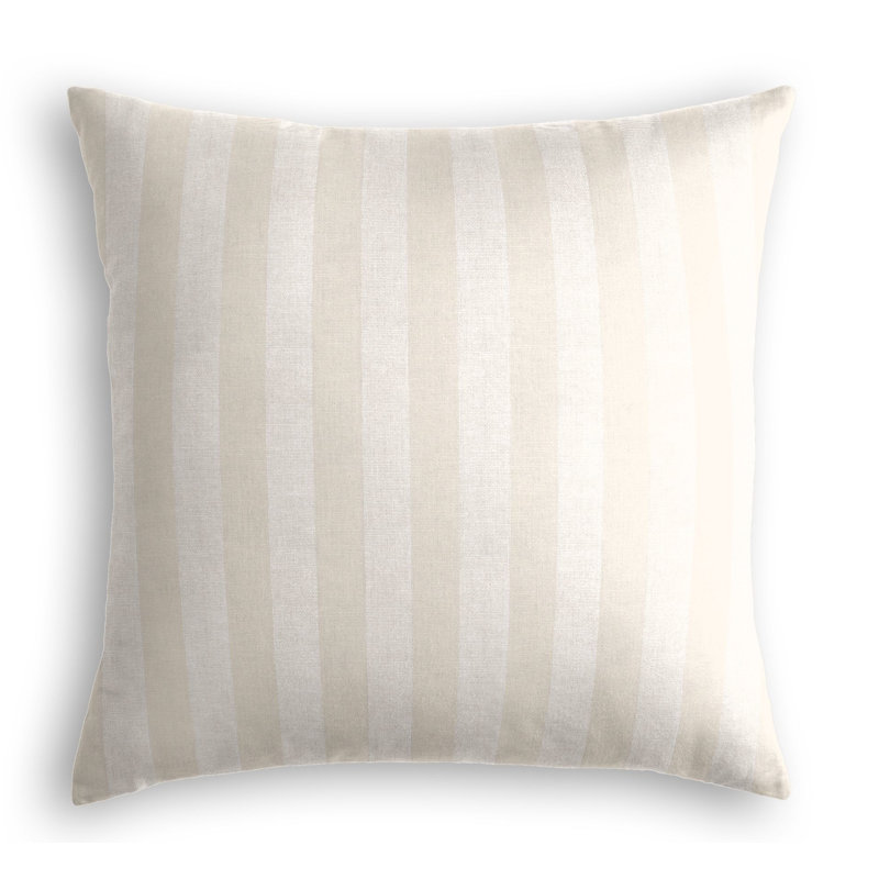Show Stopper Linen Square Pillow Cover & Insert, Silver, 16" x 16"