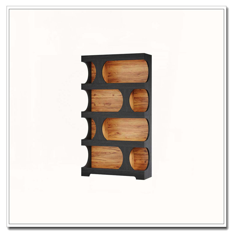 Tablette de rangement en S 71,26 "à 4 niveaux pour salon, bureau, chambre à coucher