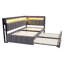 Daybed with Trundle, USB Ports & Headboard Storage-285212846