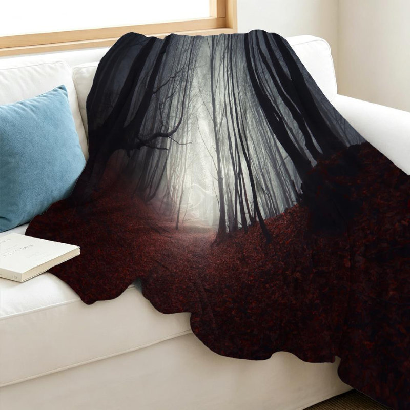 Machine Printed Throw Blanket, Throw 40" x 50"