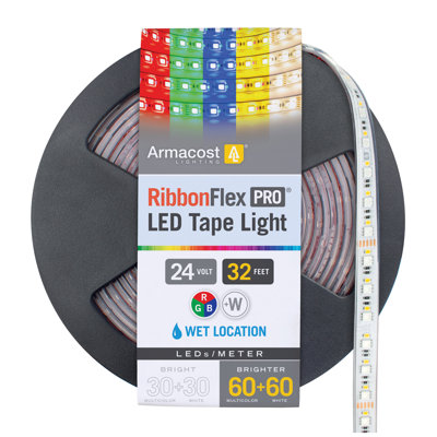 RibbonFlex Pro 24V RGB+W LED Outdoor Strip Light Tape 60+60LED/m