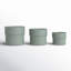Mushroom Set of Three Ceramic Planters - 10" x 10" x 9"-1412844041