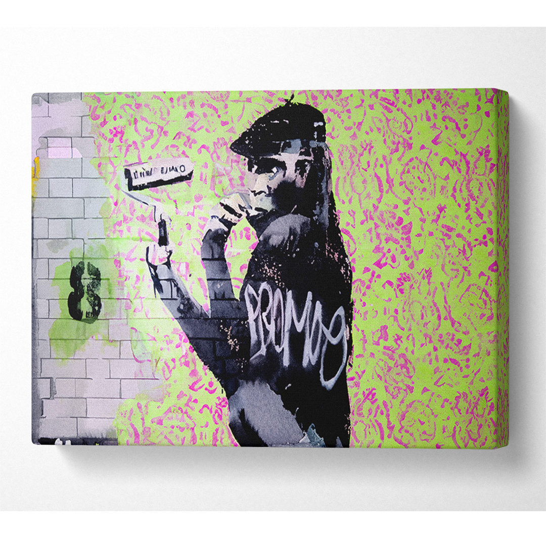 Chimp Artist - Kunstdrucke auf Leinwand - Wrapped Canvas