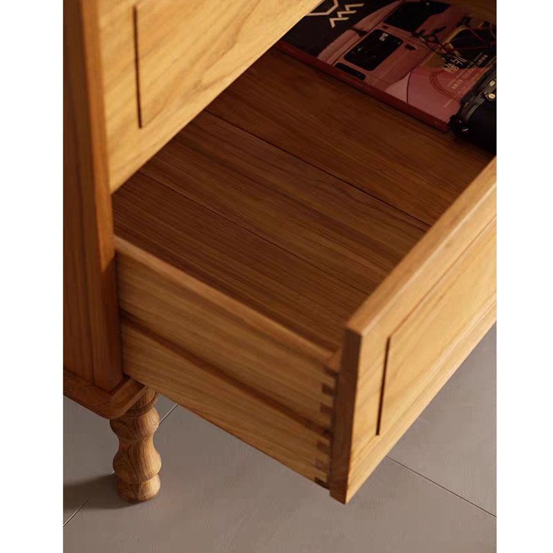 Buffet rétro avec rangement en bois massif, 35.43" H x 55.11" W x 17.71" D
