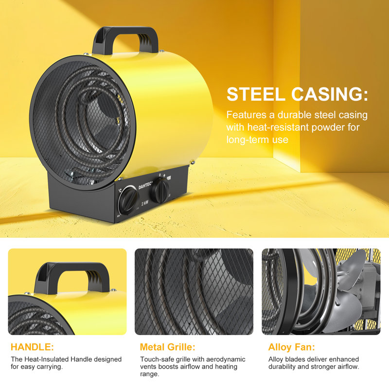 DAHTEC Space Heater, Yellow