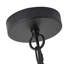 Luminaire suspendu en rotin réglable noir mat à 4 lampes