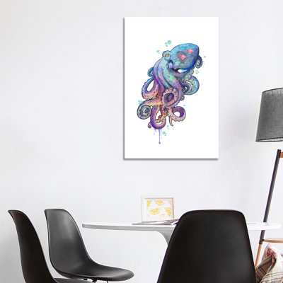 Octopus by Laura Graves - Wrapped Canvas Painting