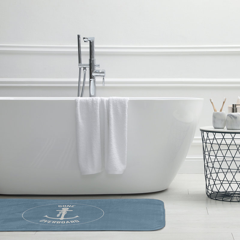 Tapis de bain Nautical Nights, Bleu, L 21 po x L 34 po