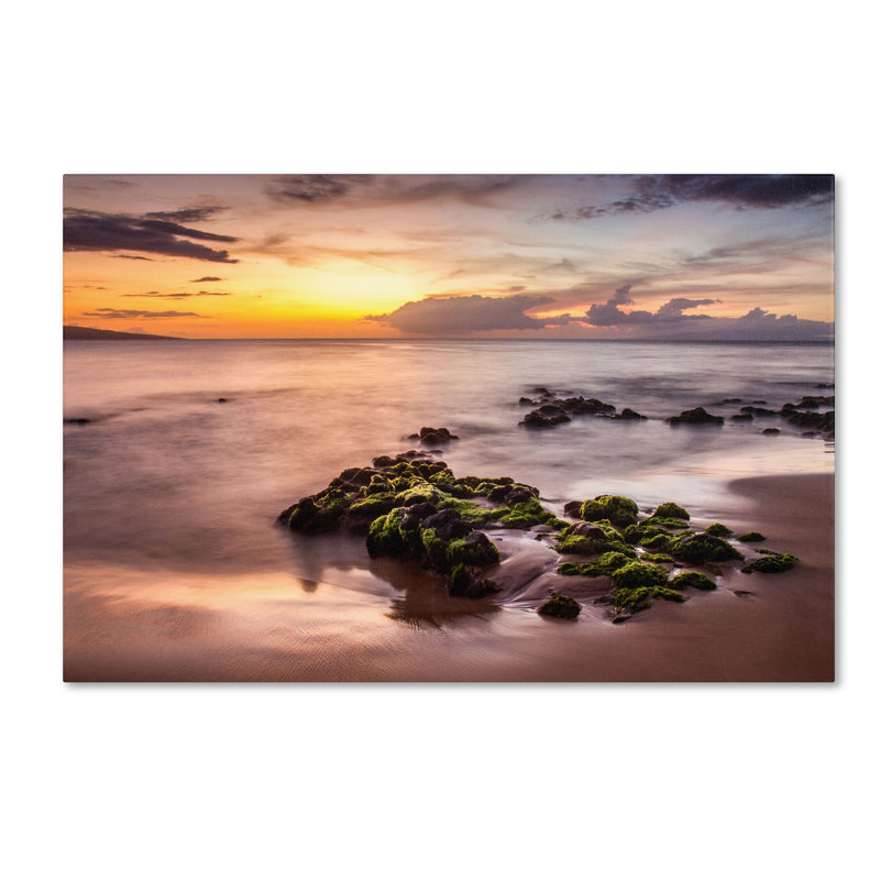 Wailea Sunset Landscape Canvas Art in Warm Tones