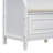 Rustic Solid Wood Entryway Storage Bench with Safety Hinge and Beige Cushion-1572780948