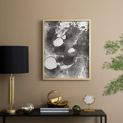 Marbling IV Framed Print - Solid Wood