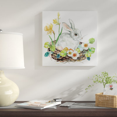 « pâques lapin », reproduction d’impression sur toile tendue