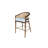 Upholstered Counter Stool with Solid Wood Frame