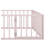 Diocles Metal Floor Bed Frame with Fence & Door-887592371-887592374