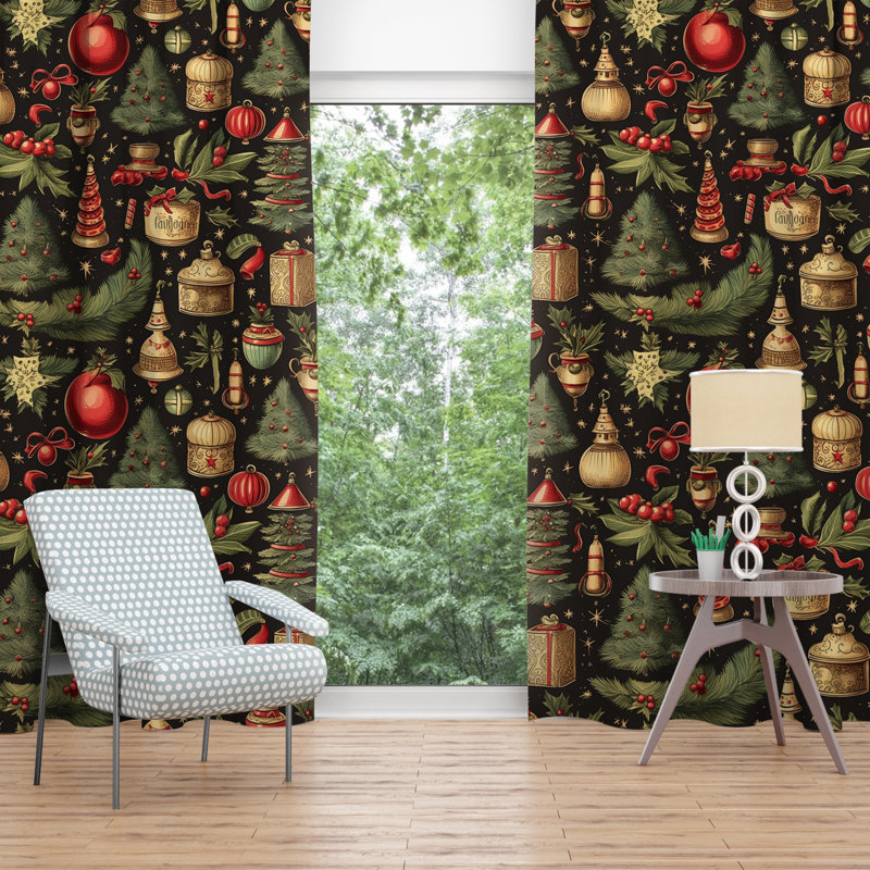 Janot Room Darkening Curtain Pair, 20" W x 82" L