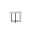 Table moderne à double texture - panneau de fibres à densité moyenne avec marbre et papier laqué à motif de bois, structure en métal noir robuste, table multi-usage 4 à 6 places pour la cuisine / coin repas / bureau à domicile-1542927480
