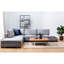 Élégant canapé d'angle gris foncé de 76,0 po x 123,2 po x 31,5 po | Structure en bois de hêtre durable et en carton, tissu 100% polyester | Coussins en mousse souple et plumes inclus | Design scandinave élégant pour les espaces de vie modernes-2141163260-2141163261