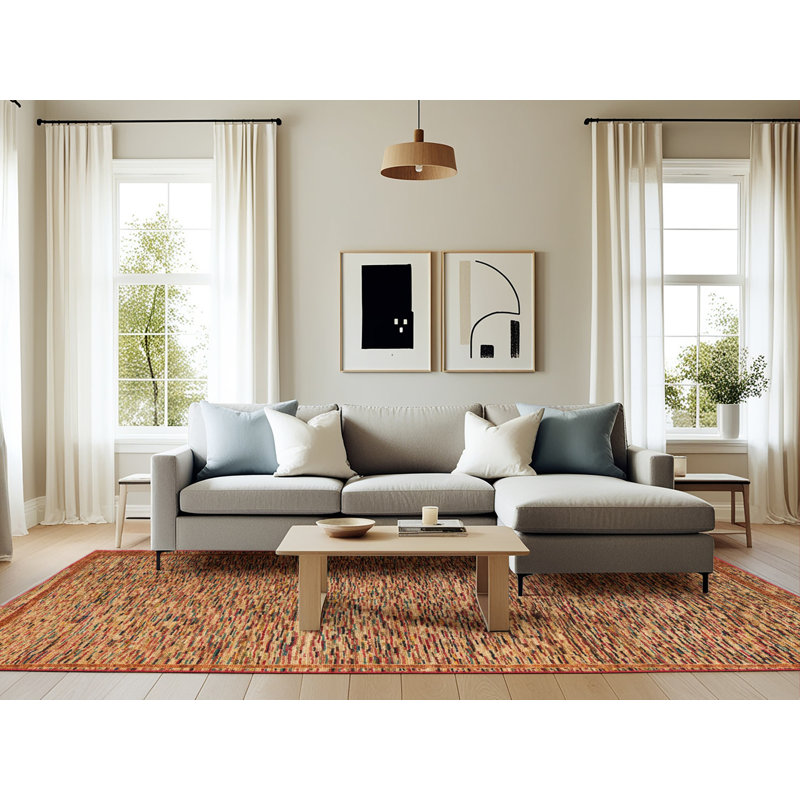 Tapis abstrait moderne 5293, Rectangle 6 pi x 9 pi