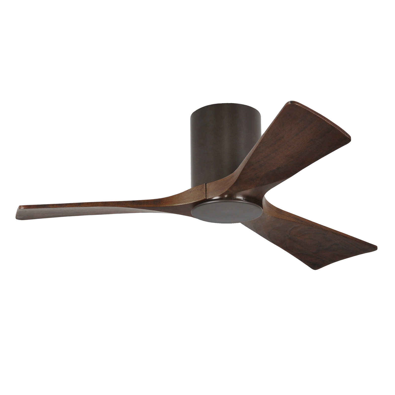 Olivier 3 Blade Ceiling Fan with LED Light Kit, Textured Bronze, Walnut, 42"