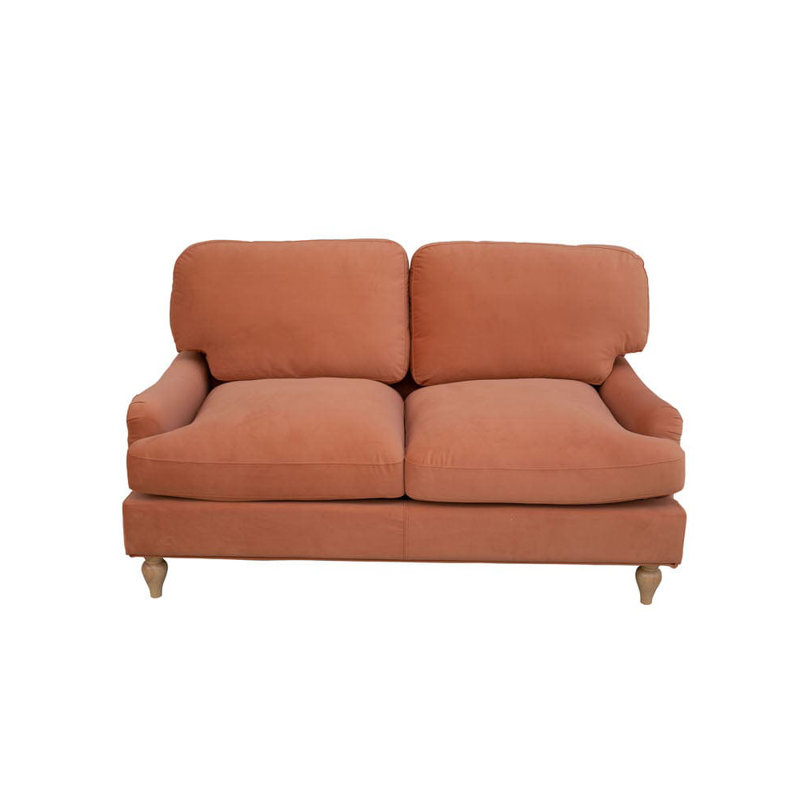 Sadorus 2 Seater Sofa, Orange Velvet