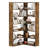 Corner Bookshelf, 6-Tier 71" Tall L-Shaped Wooden Bookcase with Baffles, Industrial Storage Display Shelf-745818173