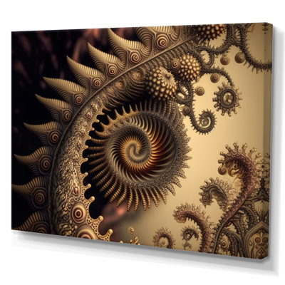 Andie Golden Fractal Bliss III - reproduction sur toile