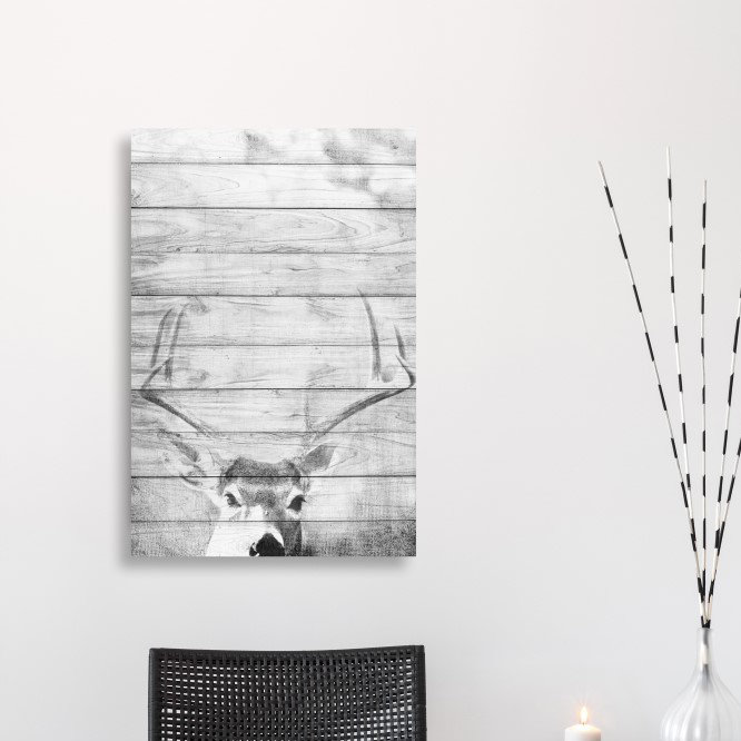 «Deer In The Winter», impression sur toile, H 30 po x l 20 po x P 1,5 po