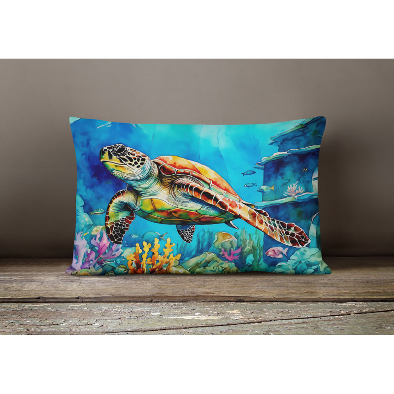 Loggerhead Sea Turtle Throw Pillow