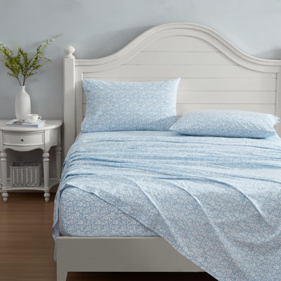 Laura Ashley Printed 100% Cotton Percale Sheet Set