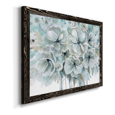 Teal Harmony I - peinture sur toile encadrée