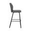 Tabouret 30 "en similicuir et métal noir