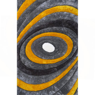 Tapis à poil long gris Rona