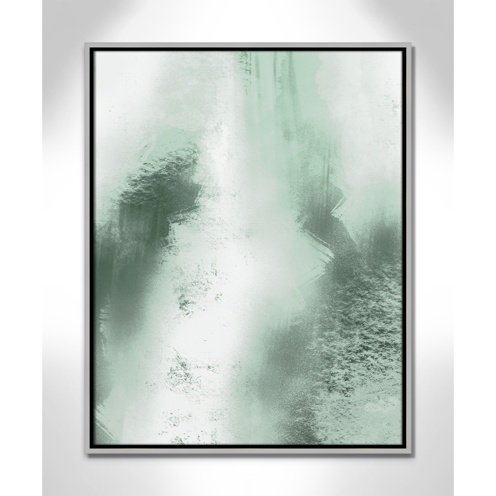 Quietude Smudges I Print by Marcus Prime, 23.5'' W x 29.5'' H, Silver Floater