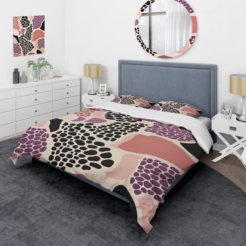 Ensemble de housse de couette Abstract Geometric Tethered Tones 1 - Abstract Geometric, Housse de couette pour très grand lit