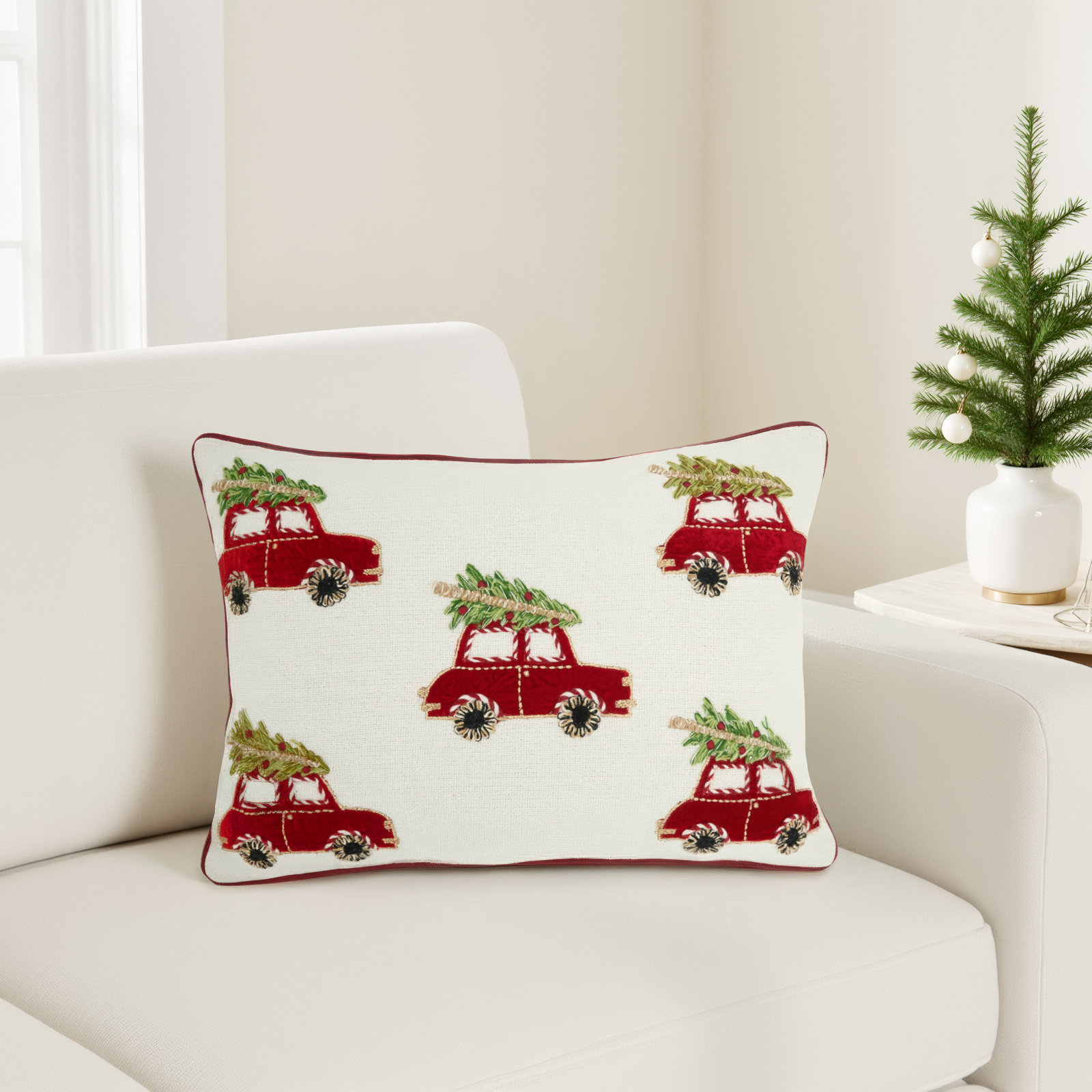 Arista Collection Geometric Cotton Throw Pillow, Polyester/Polyfill