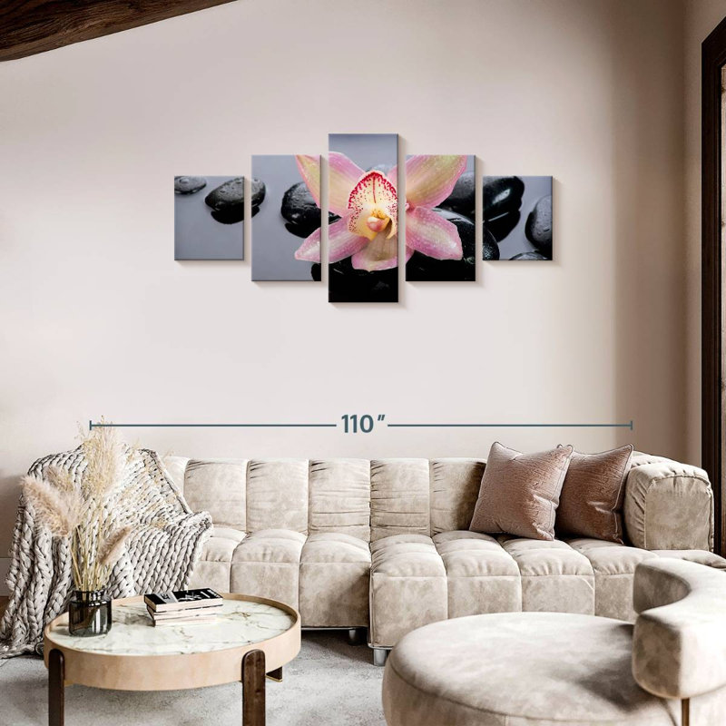 Zen Delicate Orchid, 34" H x 74" W
