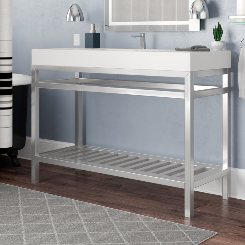 Ensemble de meuble-lavabo simple 48 po Halesowen, Noir mat