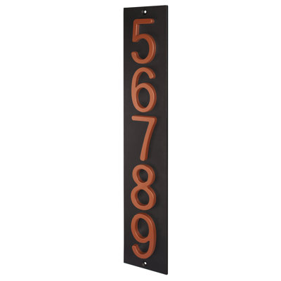 Plaque d'adresse verticale en aluminium Royal Shade