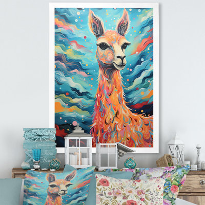 Portrait lumineux d'un lama - lama