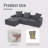 Convertible Modular Sectional Sofa Set Popular Microfiber Fabric Compression Sofa-434471478