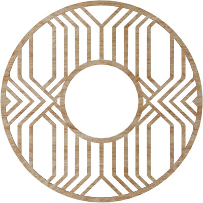 30"OD x 11"ID x 3/8"T Empire Wood Fretwork Pierced Ceiling Medallion, Alder