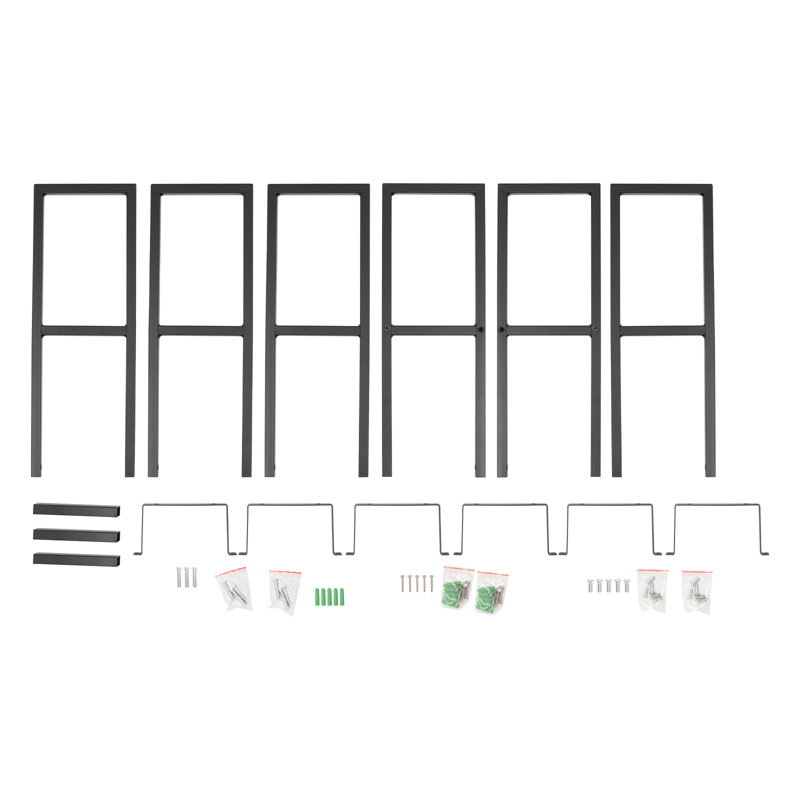 Metal Wall Mounted Media Storage, Black