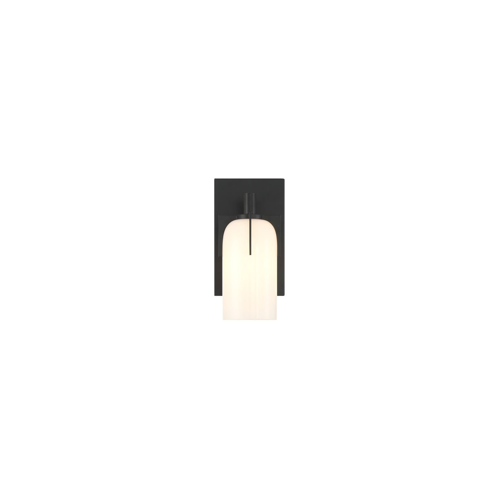 Navana Single Frosted Dimmable Bath Sconce, Black